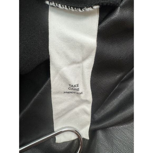 Anthropologie Avec Les Filles High-Waisted Faux Leather Slit Leggings Size S - Picture 12 of 14